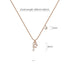 Solid 925 Sterling Silver Initial Crystal Personalised Alphabet Letter Necklace Rose Gold Filled